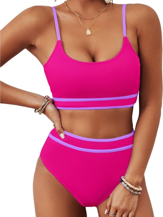 Bmjl Other - NWT BMJL Women's High Waisted Bikini Ribbed Two Piece Swimsuit, Size S